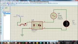 How to use Optocoupler to control an AC Lamp circuit  Proteus Simulation [upl. by Radburn]