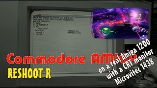 Commodore Amiga Reshoot R real Amiga and CRT monitor Microvitec 1438 [upl. by Maye]