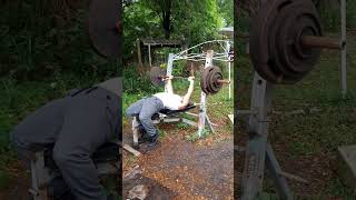 350 lbs bench press triple at 178 lbs bodyweight powerlifting strengthtraining strength [upl. by Burty]