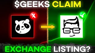 𝗚𝗘𝗘𝗞𝗦 𝗔𝗶𝗿𝗱𝗿𝗼𝗽 𝗖𝗹𝗮𝗶𝗺⭐ Geeks Airdrop listing amp WITHDRAWAL  Geeks Token AIRDROP 🪂 [upl. by Cilo968]