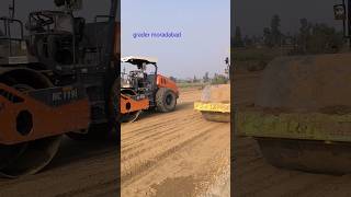 Compaction work youtubeshorts catequipment graderlover constructionequipment [upl. by Harbour]