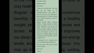 Letter writing Importance of Physical Exercise hsc25 letterWriting importanceofphysicalexercise [upl. by Ytineres]