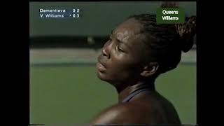 Venus Williams v Elena Dementieva  Indian Wells 2001 QF Highlights [upl. by Aelaza]