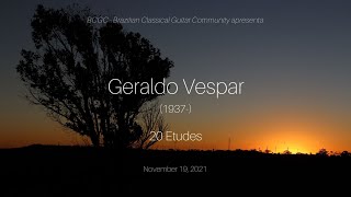 Geraldo Vespar  20 Etudes for Guitar Official video [upl. by Nathalia509]