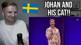 Reaction To Johan Glans  Kattjävel Swedish Stand Up Comedy [upl. by Afatsuom151]