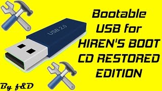 How to run hirens boot cd restored edition from USB flash drive Hirens boot cd 152 alternative [upl. by Chaddy]