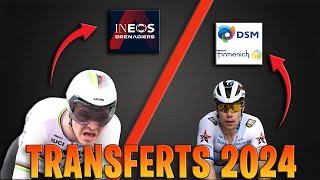 TRANSFERTS CYCLISME 2024  WORLD TOUR ET PRO TEAM PARTIE 1 [upl. by Tamis]