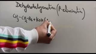 Dehydrohalogenation of alkyl halides  dehydrohalogenation  haloalkanes and haloarenes [upl. by Atirehc]