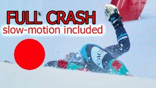 DOWNHILL SKI One MISTAKE and youre DOOMED  CRASH Barnabas Szollos  Kitzbühel 2024 [upl. by Anomer]