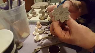 How to Make Clay Bisque Stamps For Adding Texture to Your Pottery [upl. by Ivon]