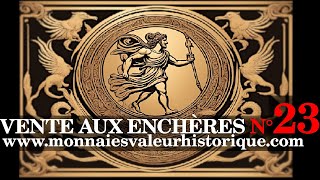 N°23 VENTE AUX ENCHÈRES NUMISMATIQUE PROFESSIONNELLE Live commissaire priseur bon plan achat [upl. by Nnahgaem]