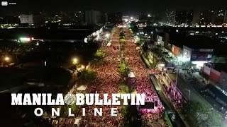 Situation in LeniKiko grand peoples rally in Macapagal Boulevard [upl. by Atteuqnas884]