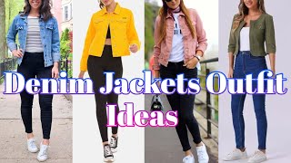 Denim Jackets Outfit Ideas For Women  How To Style Denim Jackets College Girls  by Look Stylish [upl. by Alexandra]