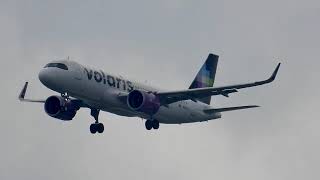 Volaris air Costa Rica Airbus A320 approaching for touch down [upl. by Lynn]