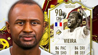 IS HE WORTH 40 TOKENS 🤔 90 World Cup Icon Vieira Player Review  FIFA 23 Ultimate Team [upl. by Alyekahs]