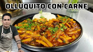 Receta olluquito con carne  crismarperu [upl. by Yelwah]