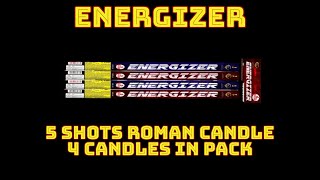 ENERGIZER ROMAN CANDLE BY GEMSTONE FIREWORKS UK LANDED FOOTAGE [upl. by Roxie980]