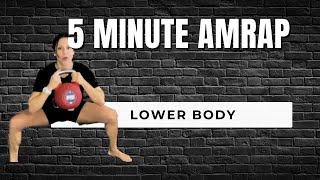 LOWER BODY  FIVE MINUTES  one kettle bell [upl. by Yenolem]