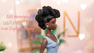 Lets Make 4 Easy DIY Hairstyles For Our Naturalistas Doll Liya [upl. by Hughmanick]