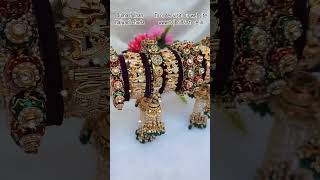 karwachauthspecial Rajasthani traditional rajwadi chuda bangles trending ytshorts wedding love [upl. by Novoj]