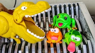 Dinosaur Eats Frogs Dinosaur Toys Destroyed Whats Inside Squishy Water bath Toys and Slime Toys [upl. by Annayhs296]