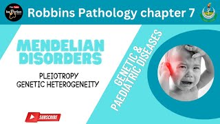 MENDELIAN DISORDERS Pleiotropy Genetic heterogeneity Robbins Pathology Genetic diseasespathology [upl. by Aruon885]