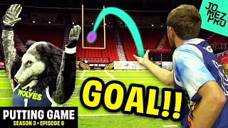 Banging Chains in a FOOTBALL ARENA  Jomez Putting Game S3E6 [upl. by Kronick]