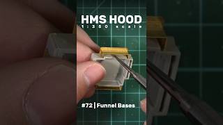 HMS Hood Part 72  Funnel Bases scalemodel ww2 battlecruiser [upl. by Jehius]