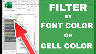 How to Filter Data by Font Color or Cell Color in Excel SIMPLE [upl. by Neneek]