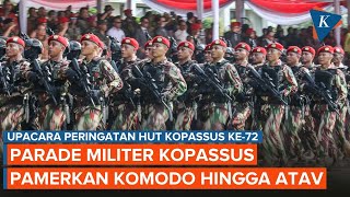 Parade Militer Kopassus Pamer Pasukan hingga Alutsista [upl. by Hannaj]