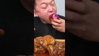 Spicy Mutton Bones mukbang short [upl. by Sylvester651]