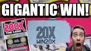 GIGANTIC 20X WIN On A 30 Scratch Off Lottery Ticket I Still Cant Believe It [upl. by Batty620]