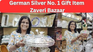 Zaveri Bazaar  German Silver Gold Coated Gift Item  Sagar Silver Shop  Mumbai [upl. by Columbine]