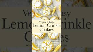 Vegan lemon crinkle cookies shorts [upl. by Yvad556]