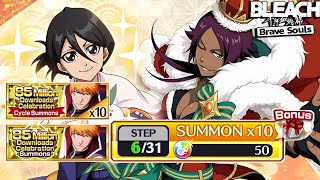 85 Million Downloads Celebration Summons  BLEACH BRAVE SOULS [upl. by Ahsiekit]