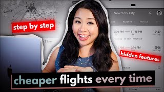 FIND THE CHEAPEST FLIGHTS ON GOOGLE FLIGHTS STEP BY STEP FOR 1ST TIMERS  Hidden Features amp Tricks [upl. by Jestude]