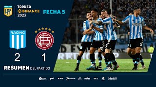 TorneoBinance 2023  Fecha 5  resumen de Racing  Lanús [upl. by Nauqal]