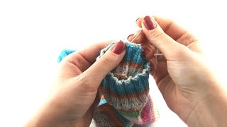 How to Knit Socks 9 Weaving in loose ends [upl. by Salvay]