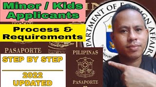 PHILIPPINE PASSPORT FOR MINOR APPLICANTS l REQUIREMENTS amp PROCESS 2022 [upl. by Llehsram]