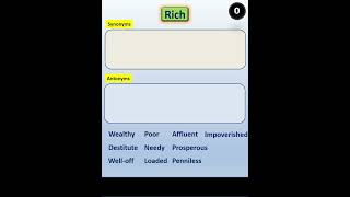 Rich  Synonyms and Antonyms [upl. by Nonad]