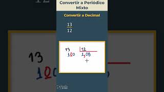 Convertir fracción a Decimal periódico mixto 😎 [upl. by Kerrison44]