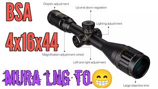 BSA scope 4x16x44 with reticle illumination unboxing [upl. by Lenka372]