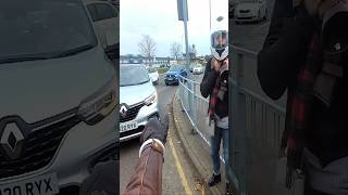 Motorcyclist can’t avoid taxi driver on time 😳 via kvetch2031yt [upl. by Ezitram]