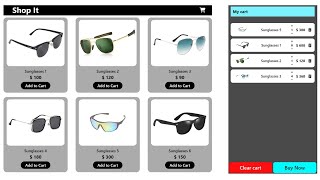 How to make add to Cart in Javascript  Shopping Cart HTML CSS and Javascript [upl. by Nnaarat]