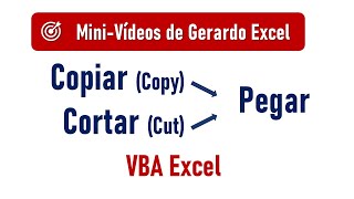 Copiar Copy Cortar Cut Pegar Paste con VBA Excel [upl. by Haeli]