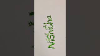 Easy name art using glitter nameart glitter Makshilaxi art easy satisfying [upl. by Sicnarf789]