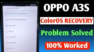 Oppo a3s coloros recovery problem solved  Coloros recovery oppo [upl. by Nillok]