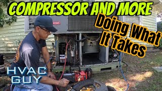 Replacing A Compressor and Finding Another Major Problem hvacguy hvaclife airconditioning [upl. by Lanahtan]