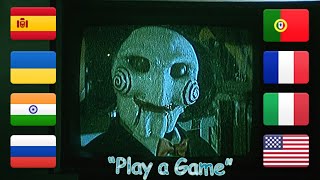 Saw “I want to play a game” in 8 different languages [upl. by Ecurb]