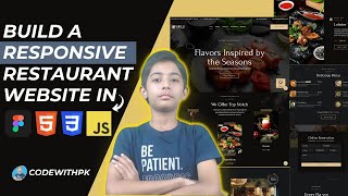 Build A Responsive Restaurant Website Using Figma To Html Css And Javascript  With Source Code [upl. by Noskcire]